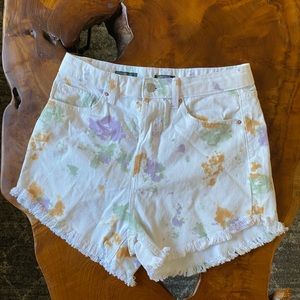 Wild Fable Tie Dye Bleach Paint Shorts Cutoffs Denim